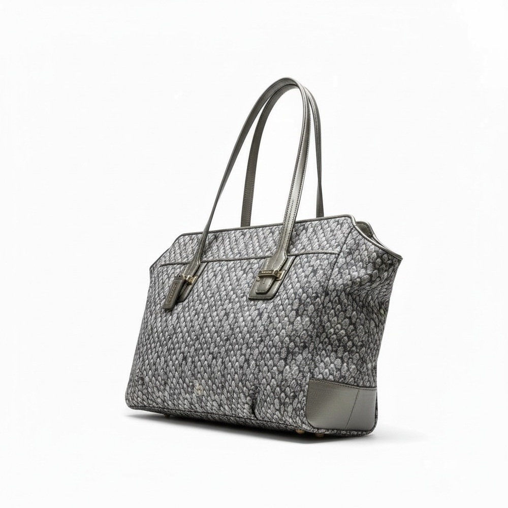 Coach Madison Sophia Metallic Silver Leather Satchel | Classic Carryall - Picture 10 of 12
